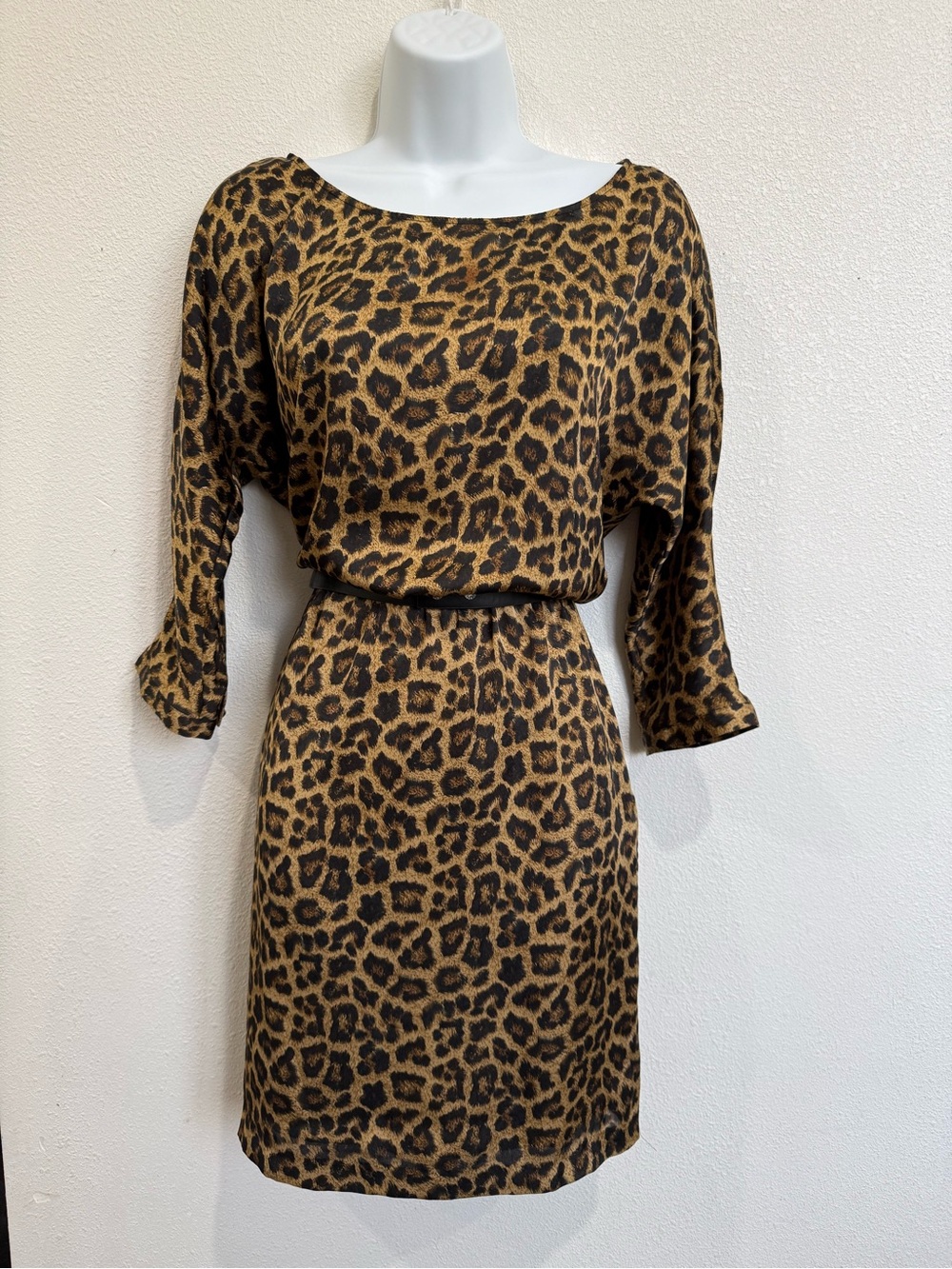 Michael Kors Leopard Print Mini Dress in Brown and Black - Picture 2 of 15